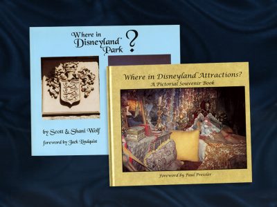 Where in Disneyland Park? and "Where in Disneyland Attractions?" books by Scott & Shani Wolf