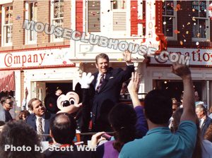 Scott took this photo of President Ronald Reagan in Disneyland in 1990