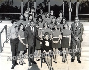 Valerie Watson with the first tour guides of Walt Disney World